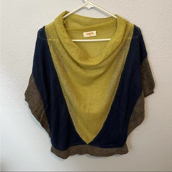 Anthropologie Sweaters - Anthropologie Raasta Colorblock Batwing Mohair Alpaca Blend Sweater Size Large